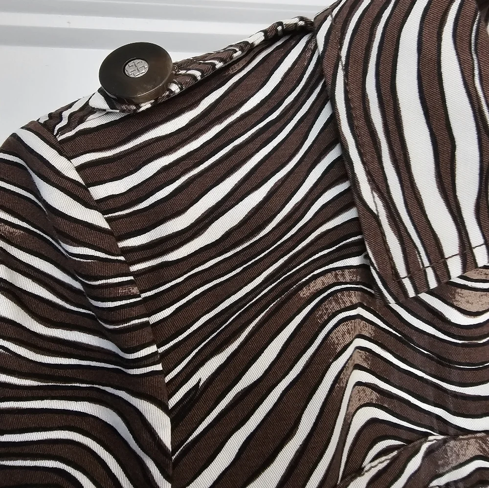 New Tory Burch Zebra Striped Dress sz 2 - Picture 5 of 8